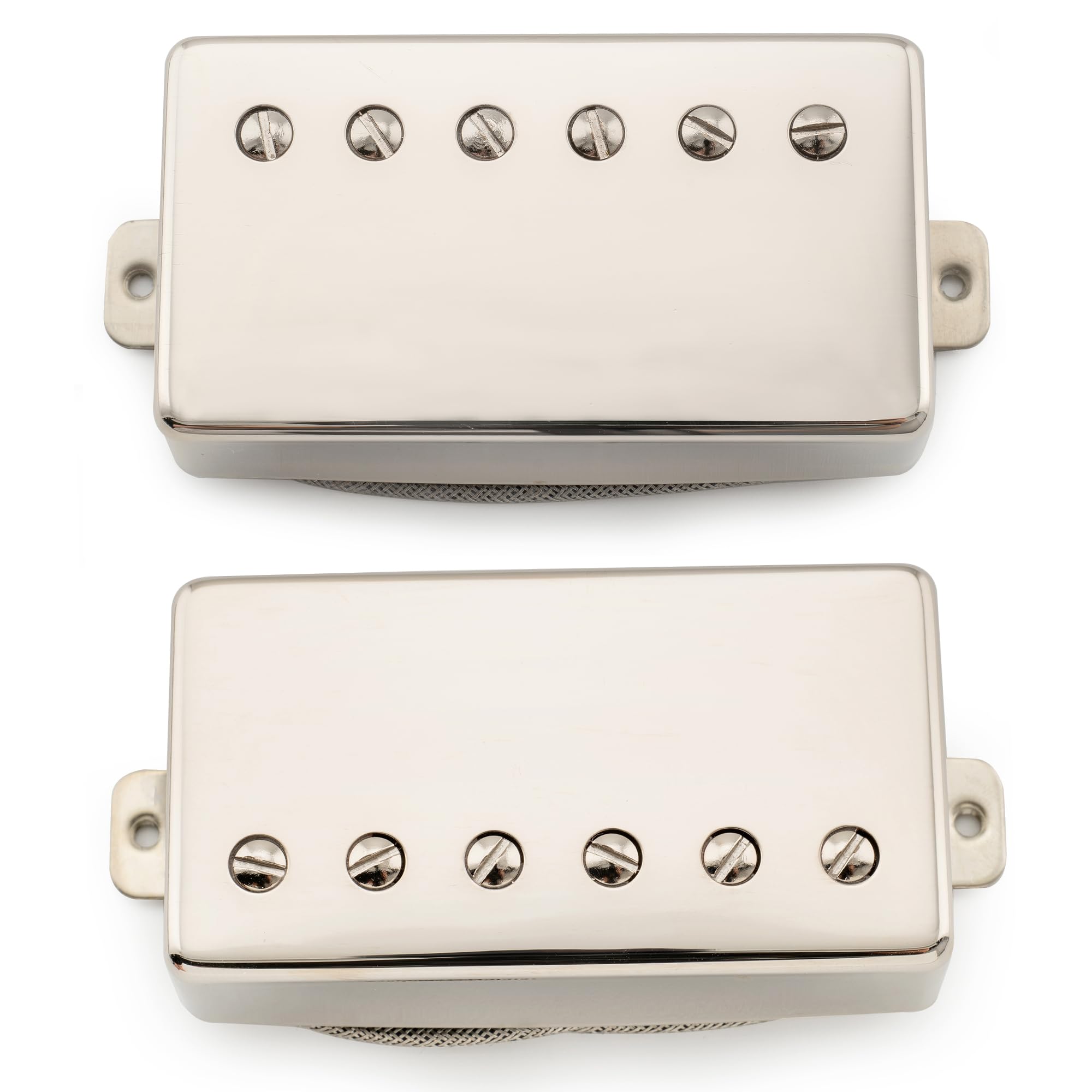 Musiclily Pro LP-CBLA Alnico 5 Pickup Humbucker Copertura Manico Ponte Set 7,8K/8,8K per Chitarra Elettrica tipo LP, Nickel