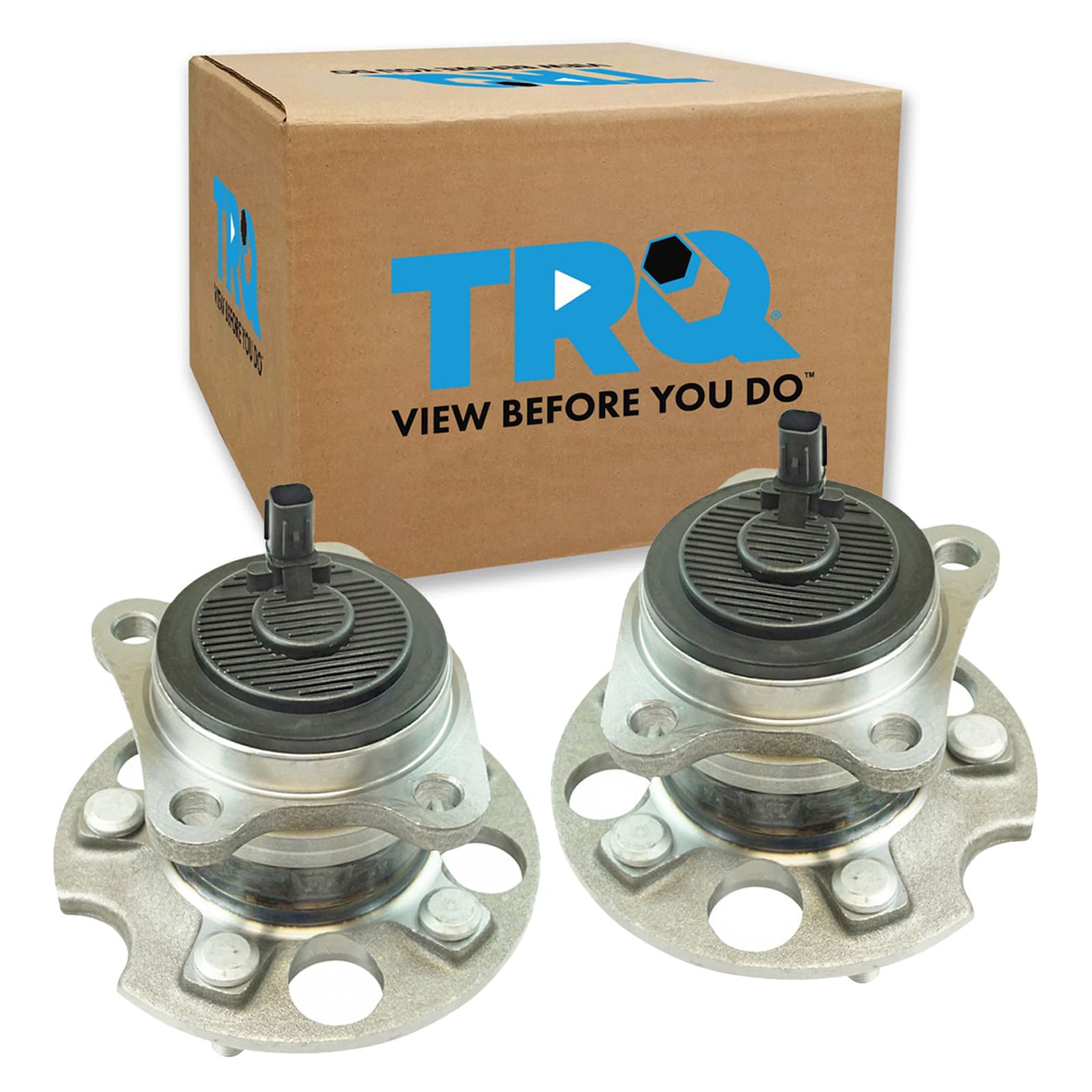 TRQ Rear Left and Right Wheel Bearing and Hub Assembly Set 2 Piece