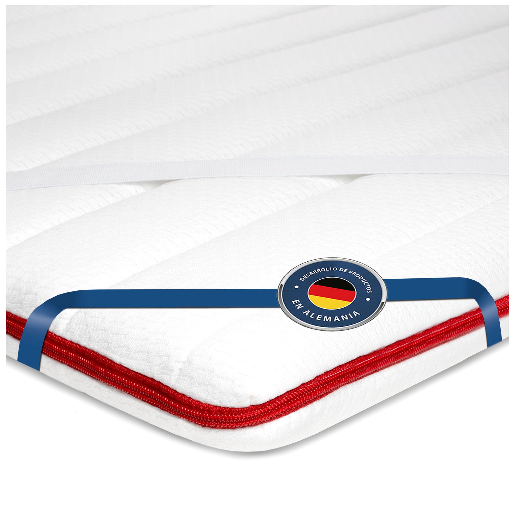 BMM Topper 100x200 cm Classic Premium, Grado de Firmeza H2 Suave, Cubrecolchón de Espuma Fría, Certificado Öko-Tex, Ortopédico, Altura 6 cm, Producido en Alemania
