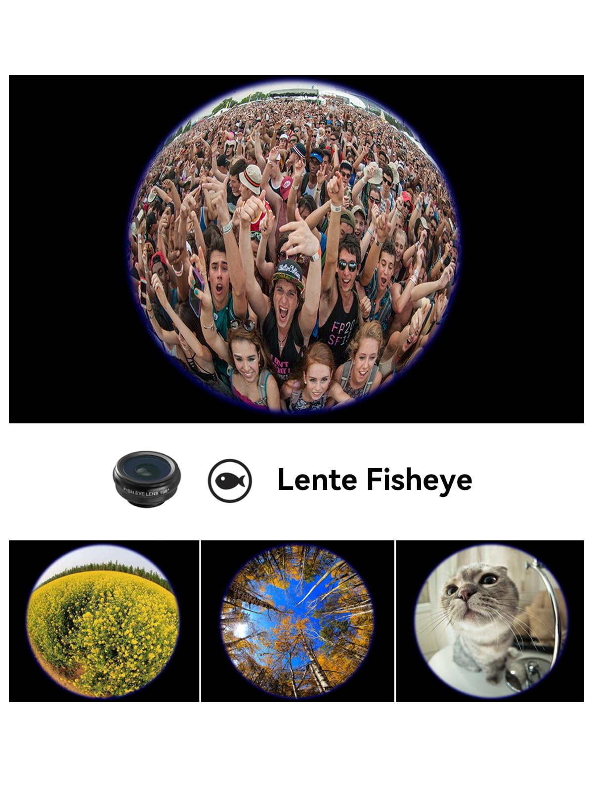 APEXEL 18x Lente per Telescopio, Obiettivo Grandangolare da 0,63x e Obiettivo Macro 15x, Fisheye da 198 °, Treppiede Flessibile per iPhone e la Maggior Parte degli Smartphone