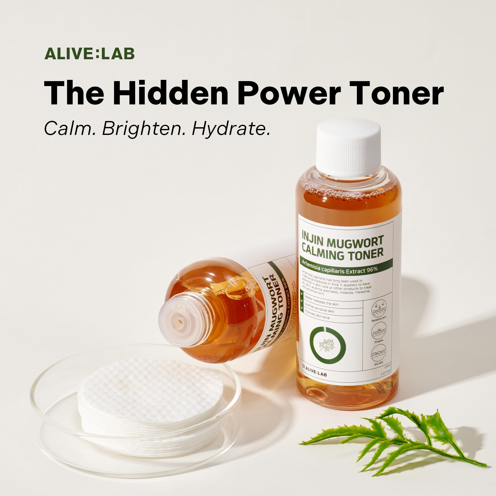 Amazon.com: ALIVELAB Injin Mugwort Calming Toner for Sensitive and