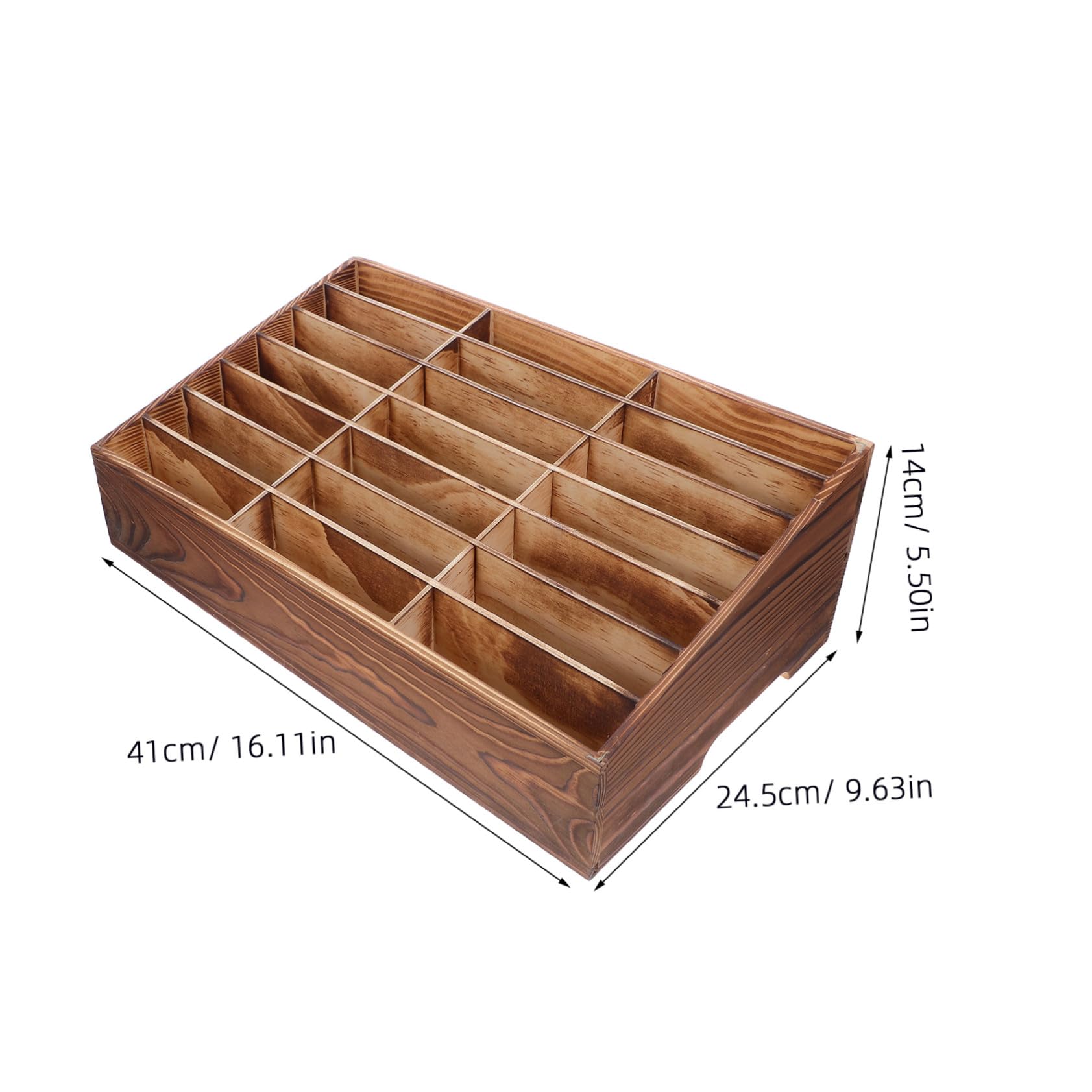 PartyKindom Organizzatore da Scrivania in Legno Naturale 21 Scomparti, Porta Cellulare Multifunzione per Aula e Ufficio Design Raffinato e Funzionale