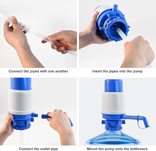 Miniatura 6 de Dispensador de agua manual para botella de 5 galones, dispensador de agua de 5 galones, ajuste universal para jarras de corona de 2 a 5 galones, 3