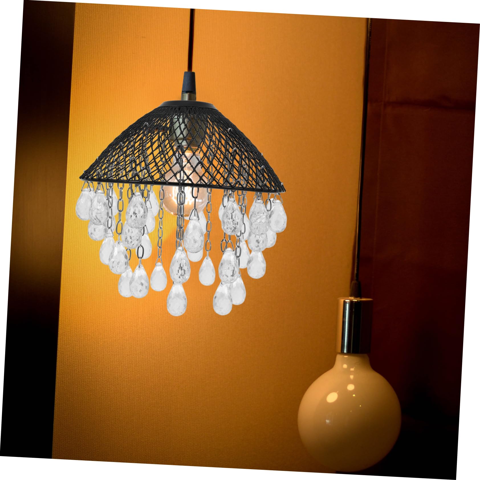 Holibanna Paralumi a Sospensione Paralumi Grandi Lampadari in Ferro Battuto i in Rattan e Smerlato e Vittoriano e Piccolo e Black Ferro Da Stiro