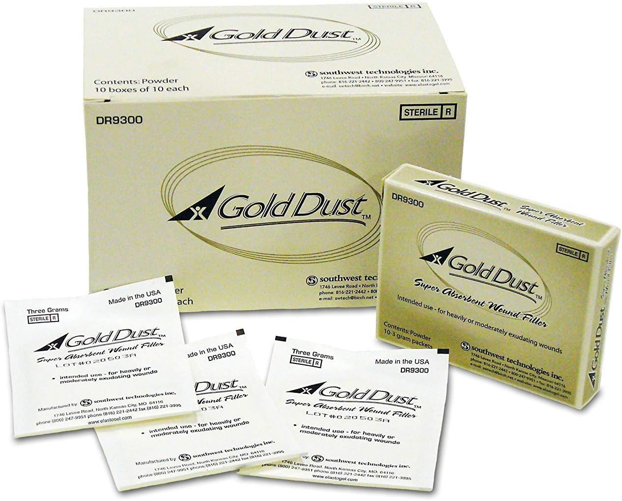 Gold Dust Super Absorbent Wound Filler 10 packets/box 3 grams/packet DR9300
