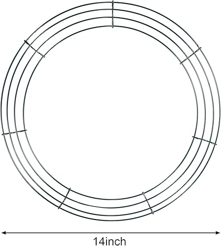 Miniatura 8 de Juego de 2 anillos de alambre para coronas de Navidad, Año Nuevo y Días de San Valentín, color verde de Sumind