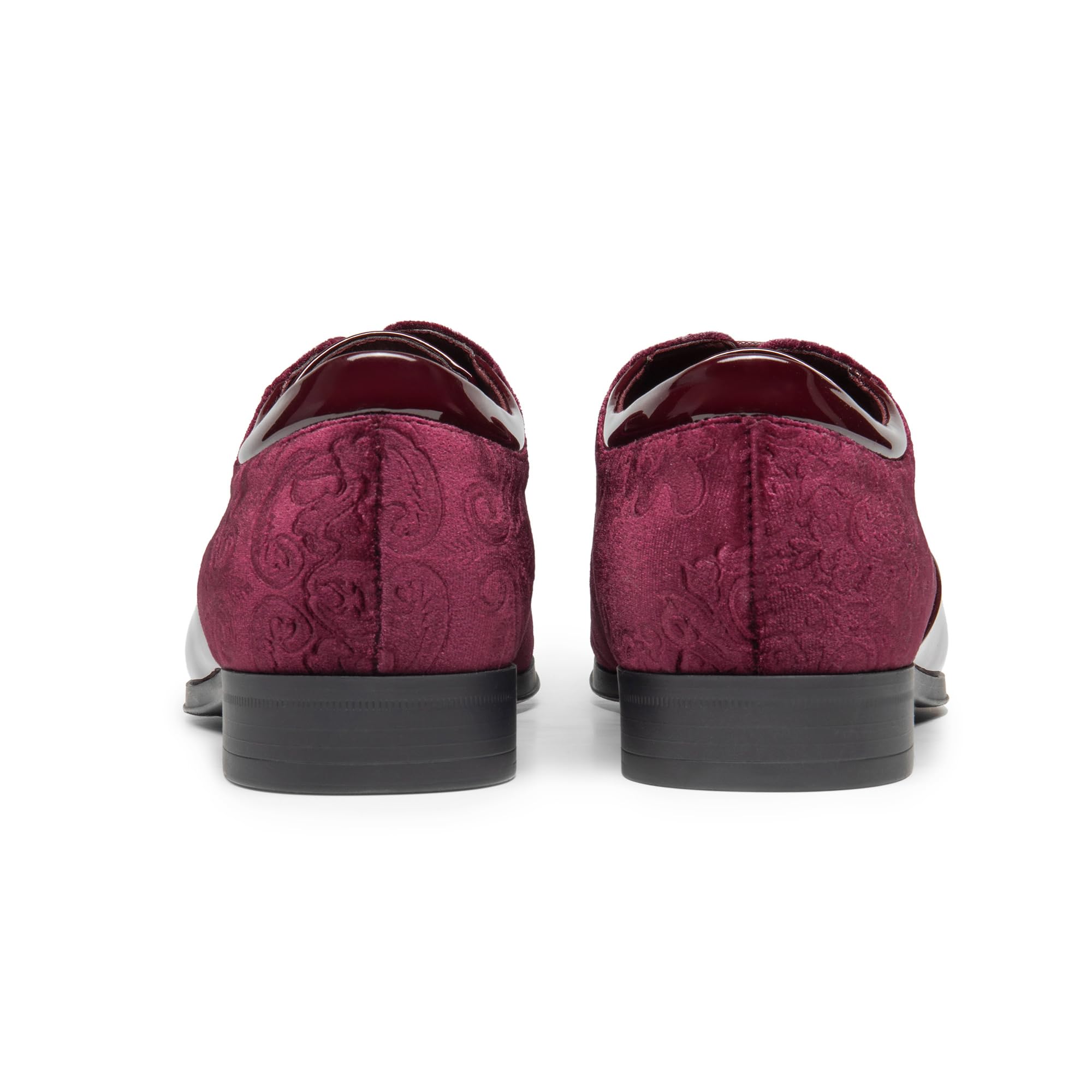 Bruno Marc Scarpe da smoking da uomo, classiche, in velluto, con lacci, stile Caden Oxford