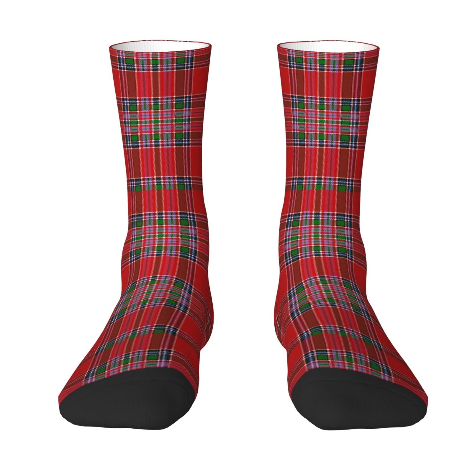Oudrspo Scottish Clan Macbean Tartan Plaid Men & Women Crew Socks,Tartan Plaid Novelty Fashion Casual Crew Tube Sock Athletic Sports Dress Socks