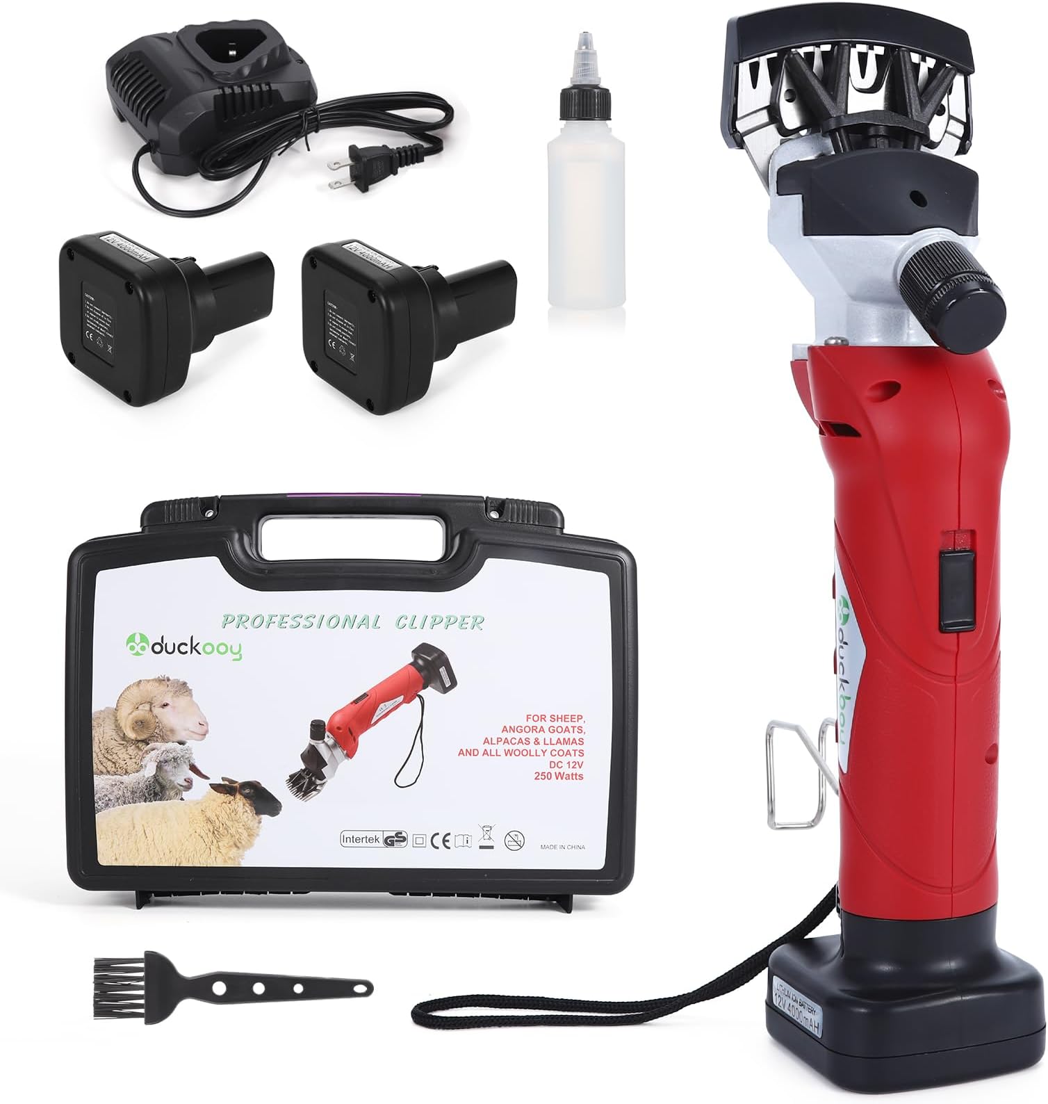 DUCKBOY Cordless Sheep Shears Clippers, Rechargeable Animal