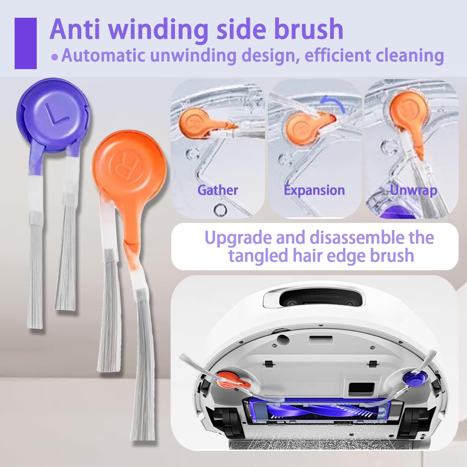 Kit Ricambi Robot Aspirapolvere Per Vistefly M303: Spazzola Principale, 5 Filtri, 6 Spazzole Laterali