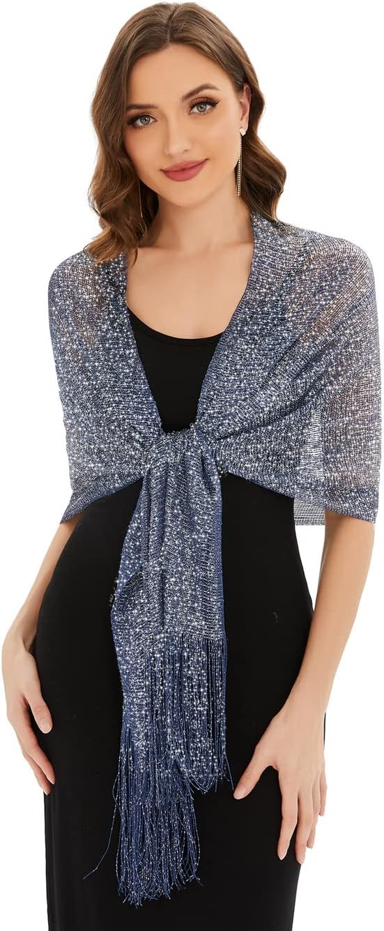 Sparkling Metallic Shawls and Wraps with Buckle,for Evening Dresses Party Wedding Bride Bridesmaid - Image 4