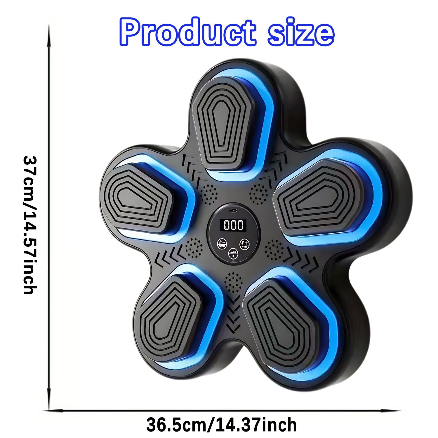 Bemuiz Music Boxing Machine with Boxing Gloves, Smart Boxing Training Machine for Kids, Wall Target Punching Workout for Adults, Reflex Training Suitable for Home Office Gym, Fun Fitness Equipment