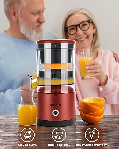 Miniatura 4 de Exprimidor eléctrico recargable Exprimidor de cítricos con USB y cepillo de limpieza, exprimidor portátil para naranja, limón, pomelo