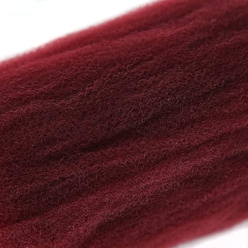 Miniatura 4 de BTWTRY Afro Kinkys - Pelo sintético a granel a granel, 1 paquete1.76 oz (50 g), color burdeos, pelo afro a granel para rastas, cabello afro a granel