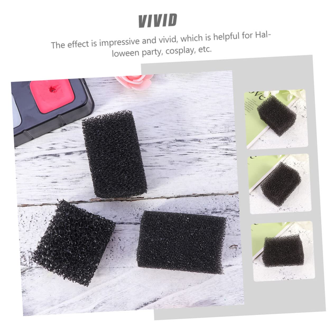 Beavorty 80piezas Esponja De Maquillaje Profesional Para Efectos Especiales y Cicatrices Esponja Punteada Para Halloween y Maquillaje Artístico