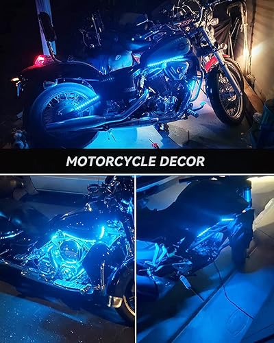 Miniatura 7 de Tira de luz LED de 12V 32CM Impermeable Azul Hielo Tira de luces LED para Coches Motocicletas Auto de Golf Interior y Exterior Barco Marino 5050