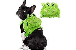 [Saddle Bags for Dogs] Dog Harness Backpack, Dog Saddle Bag with Mesh Frog Self Bag