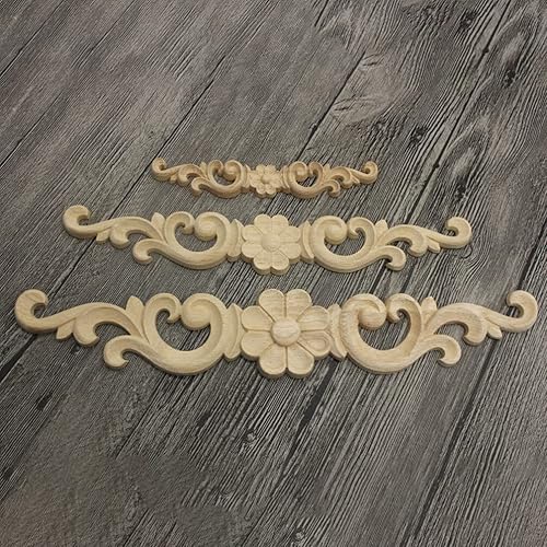Miniatura 5 de Healifty 2 piezas de ménsulas para encimeras de puerta, apliques de madera para decoración de madera, incrustaciones de madera, marco de esquina,