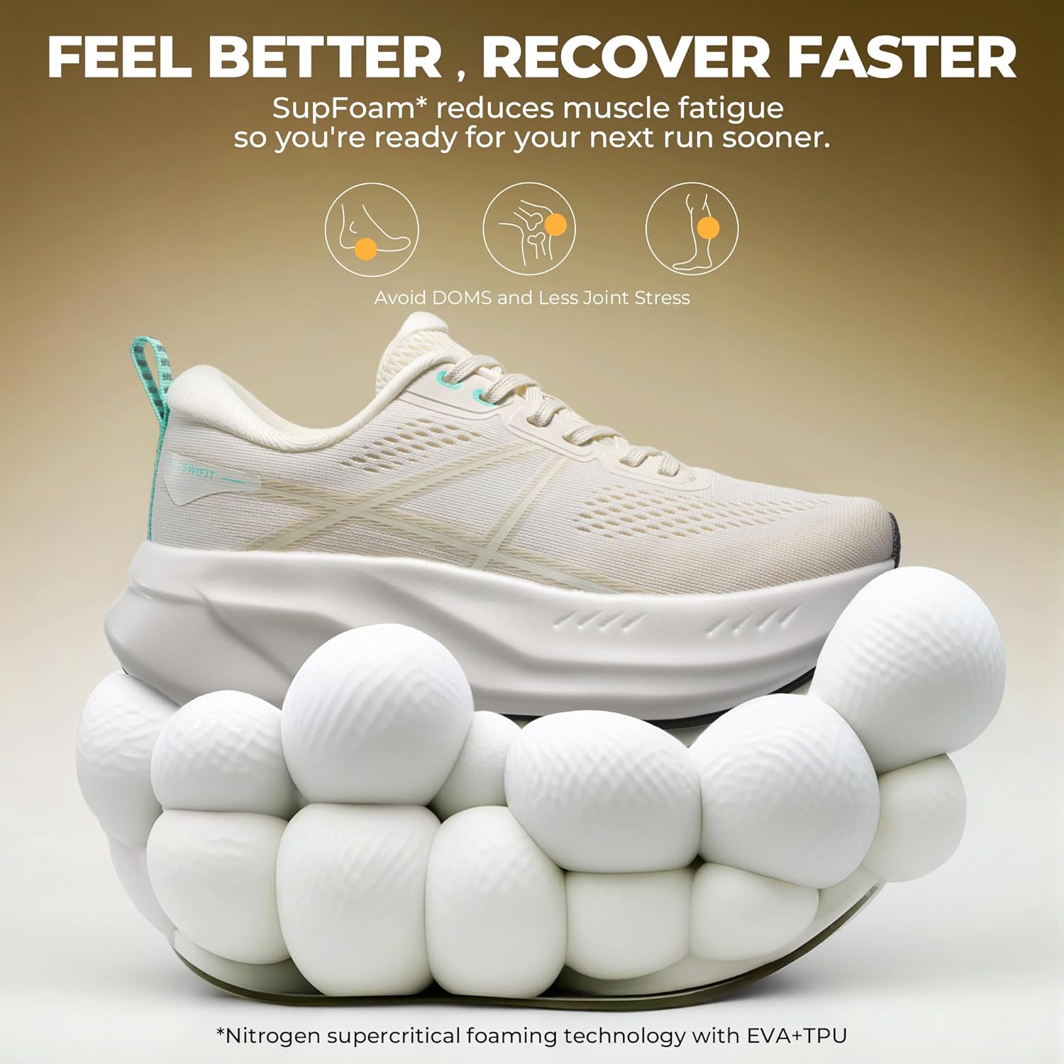 Women's Road Running Shoes Cushion Tennis Shoes Non-Slip Comfortable Lightweight Gym Workout Athletic Arch Support Walking Sneakers Active5K - Image 3