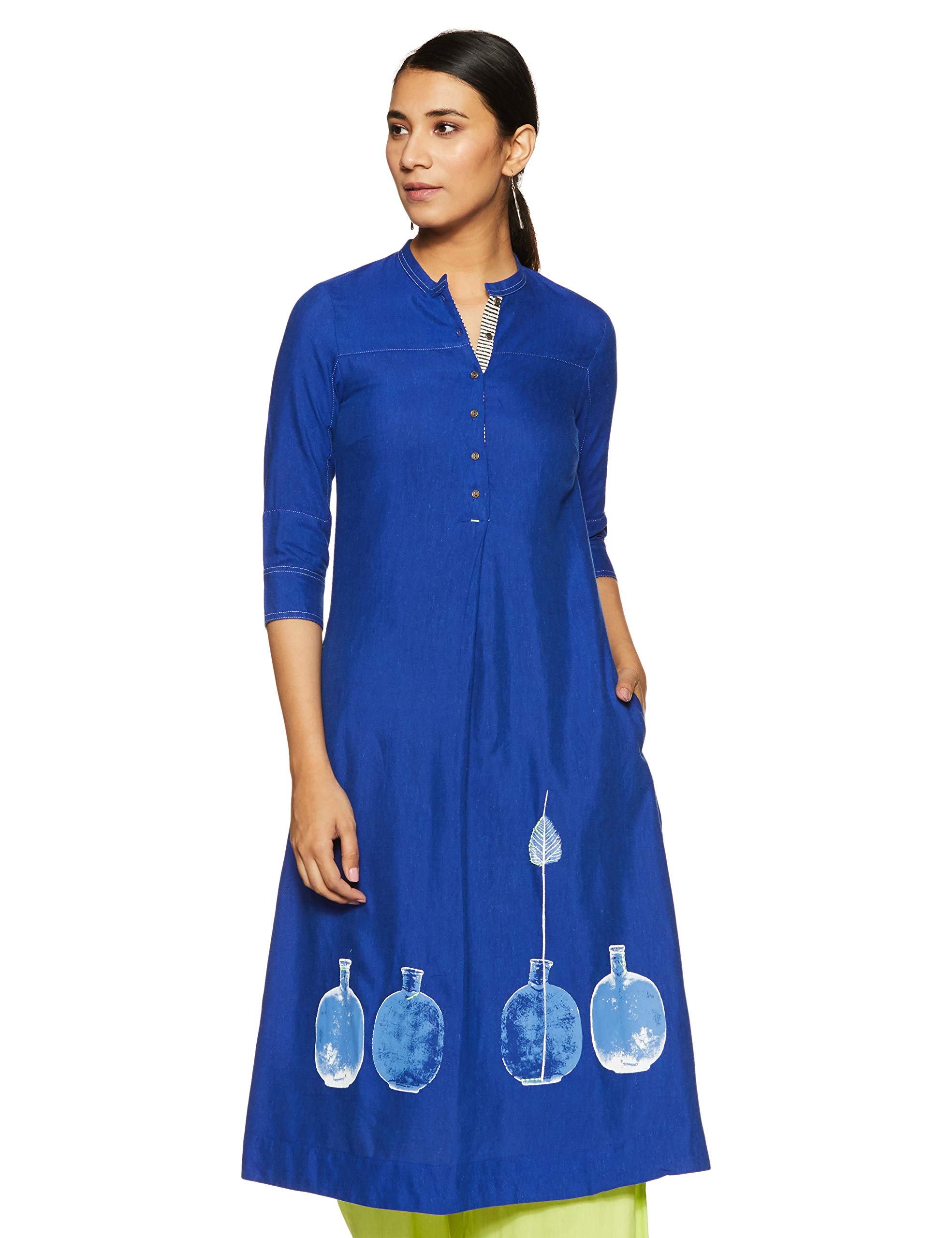 W for Woman Women's Rayon Straight Kurta