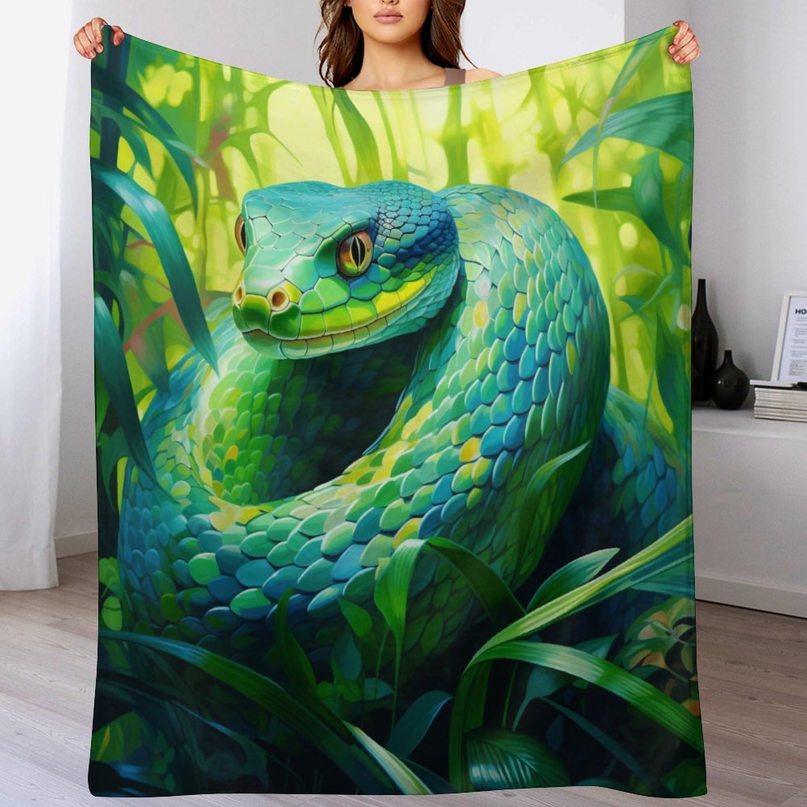 Plaid serpent douillet pour vos soirées cinéma cocooning sur le canapé