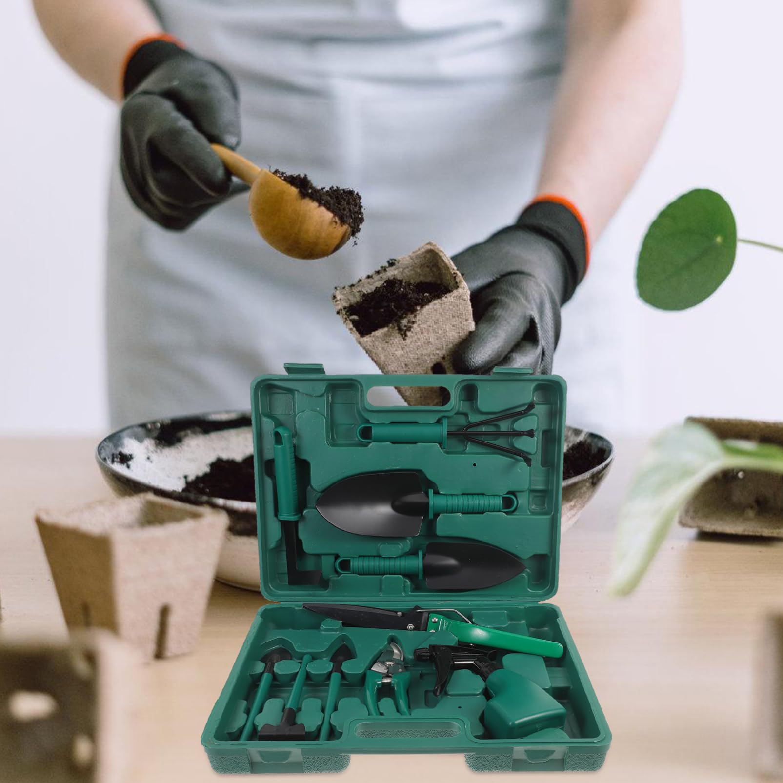 Toddmomy 1satz Gartenwerkzeugset Teilig Mit Aufbewahrungskoffer Ergonomische Schaufel Rechen Und Schaufel Für Effektives Jäten Und Pflanzenpflege Langlebige Materialien Für