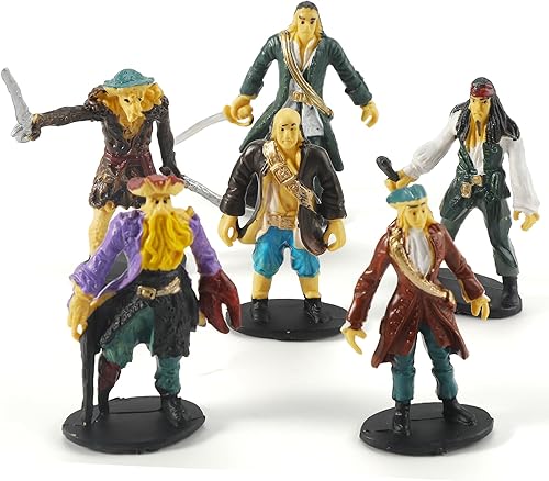 Miniatura 6 de Figuras de acción pirata, juego de barco pirata, juguetes de simulación de barco pirata con 6 figuras de acción y árbol, juguete de juego para
