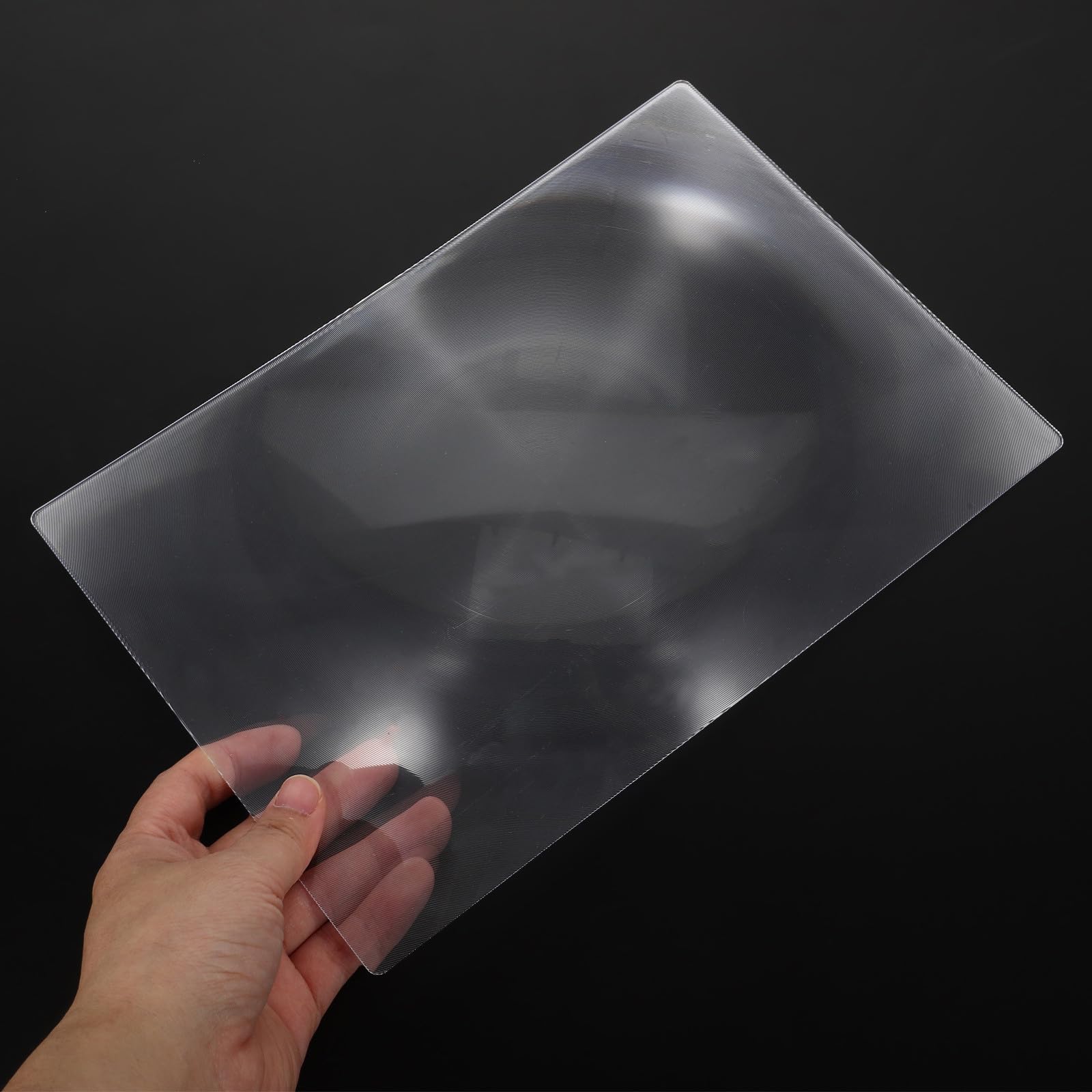 6 Stück Pack Flache Leselupen 3 Fache Optische Kunststofflinse Transparent für Senioren und Sehschwäche Lesen von Büchern Karten und Kleingedrucktem