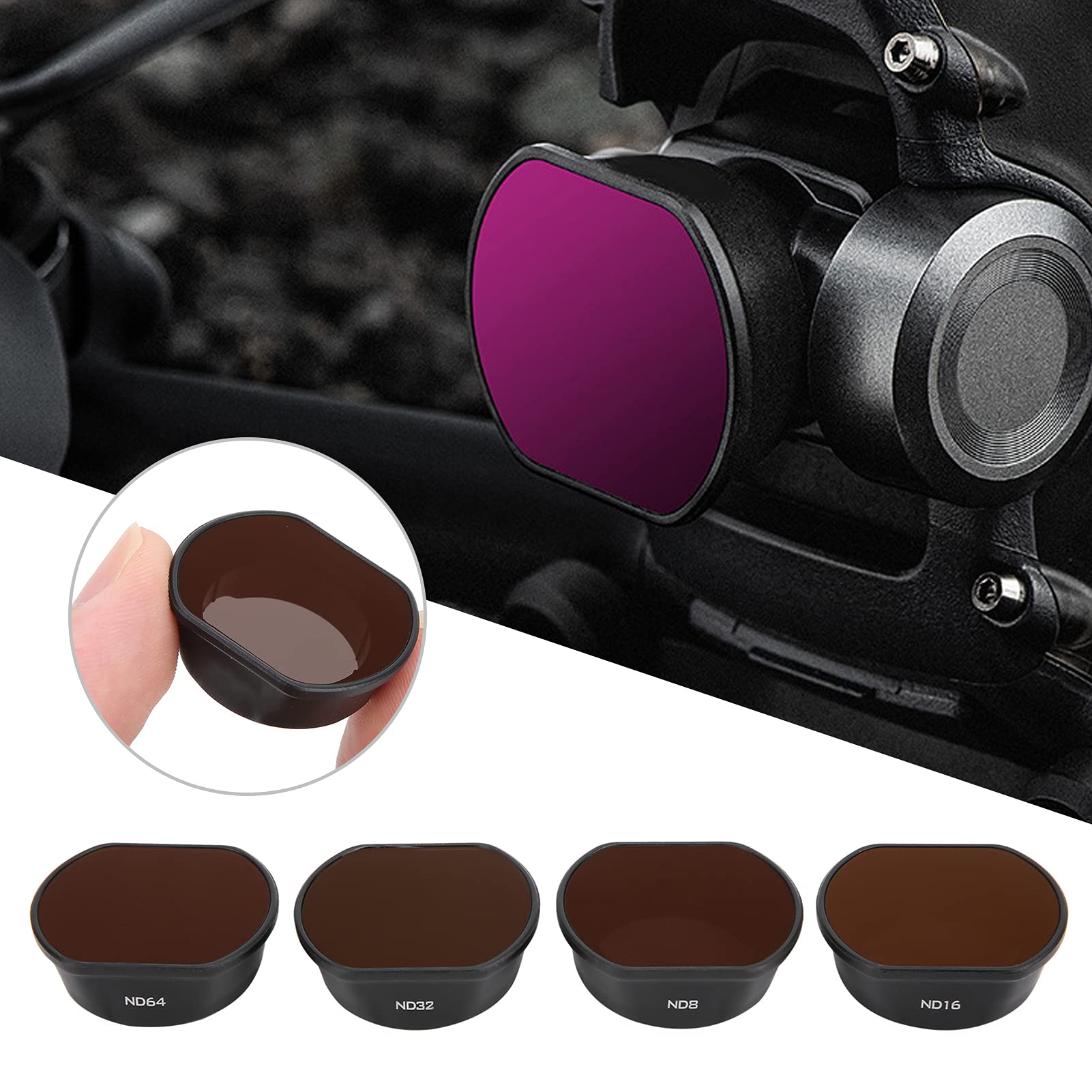 Kamera RC Drone Szkło optyczne ND8 ND16 ND32 ND64 Zestaw filtrów obiektywu Wysokiej jakości materiał ABS dla FPV Combo Trwały Lekki Wodoodporny