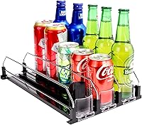 Vista 9 de Organizador Automático de Latas de Soda para Refrigerador, Dispensador de Latas para Cerveza, Soda, Seltzer, Lata de Refresco, Porta-latas