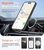 Funda magnética para iPhone 15 Pro Max con protector de pantalla y correa para muñeca, compatible con MagSafe, protección completa de cámara, acabado mate translúcido y delgado, negro 5