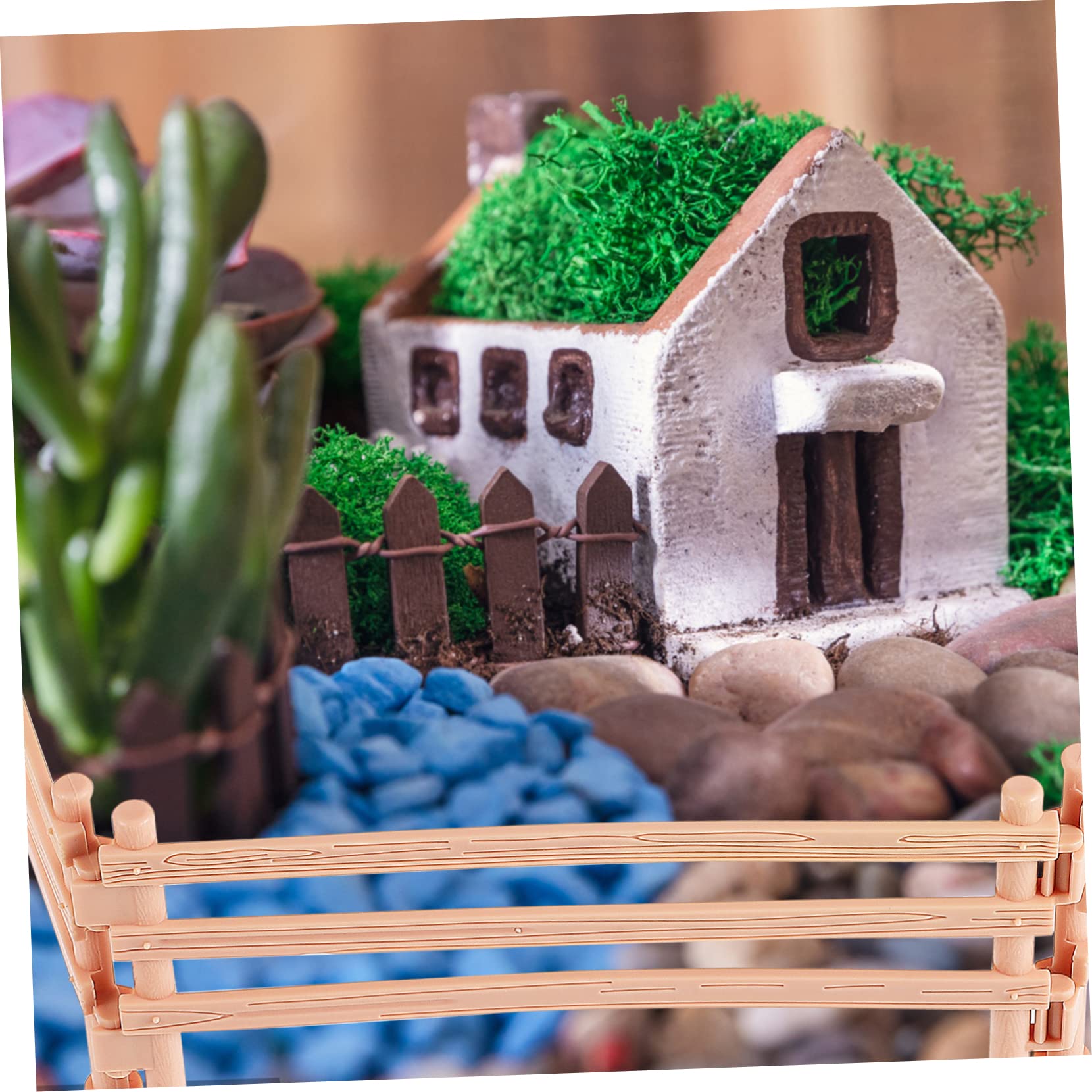 ibasenice Vallas De Juguete para Granja 50 Piezas Beige para Niños Set De Paneles Puntales para Establo y Figuras Animales Juego Creativo y Educativo
