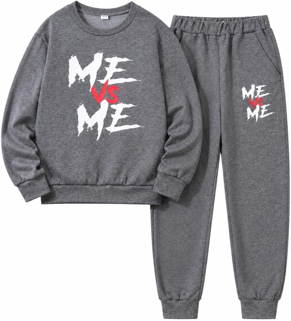 Boys Clothes 2 Piece Outfit Set Pullover Sweatshirt + Jogger Pants, 6-13 Years