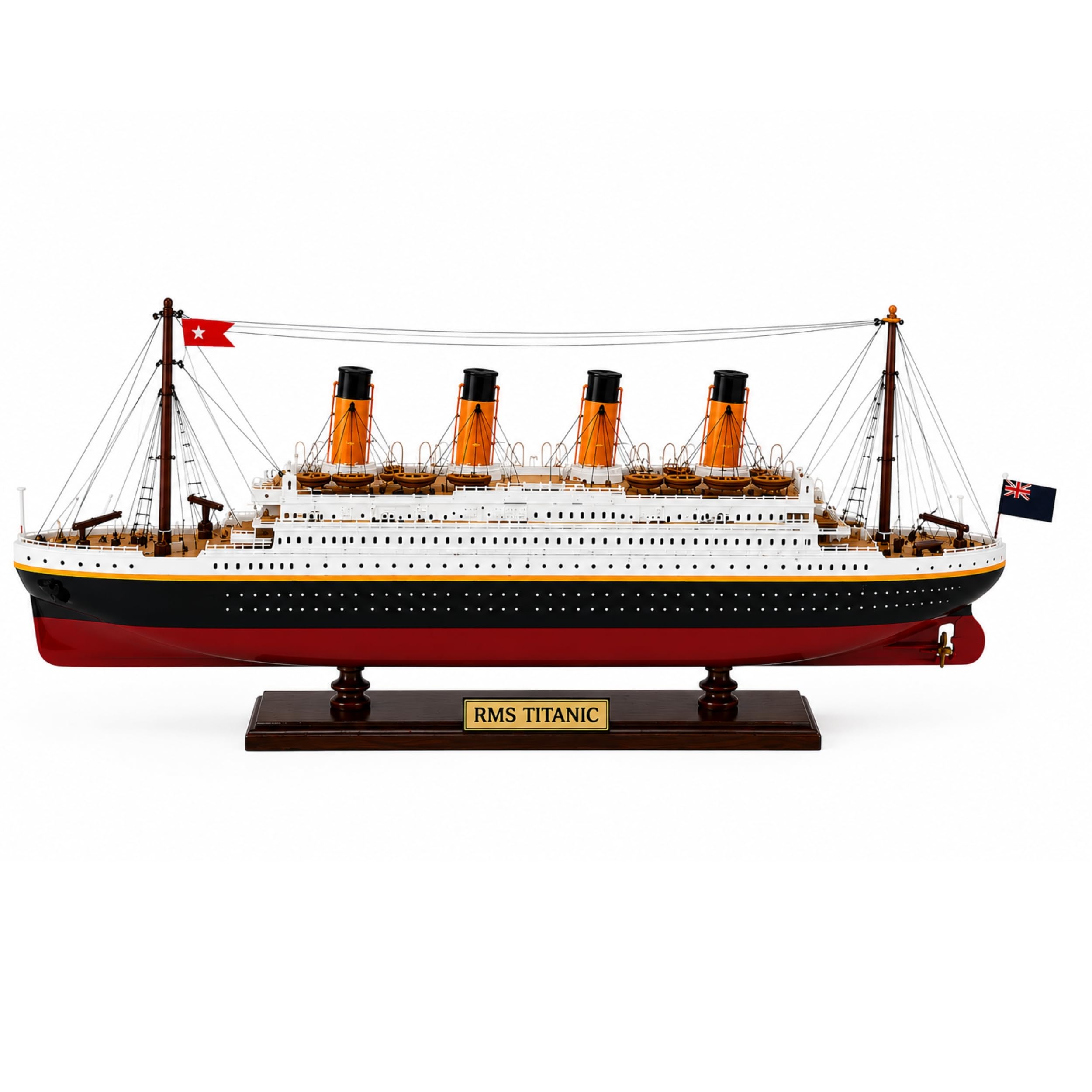 Authentic R & M Brown Rms Titanic Large Model Ship Wooden Handcrafted 60Cm Premium Historic French Battleship Replica Nautical Decor Gift For Collectors Maritime Enthusiasts