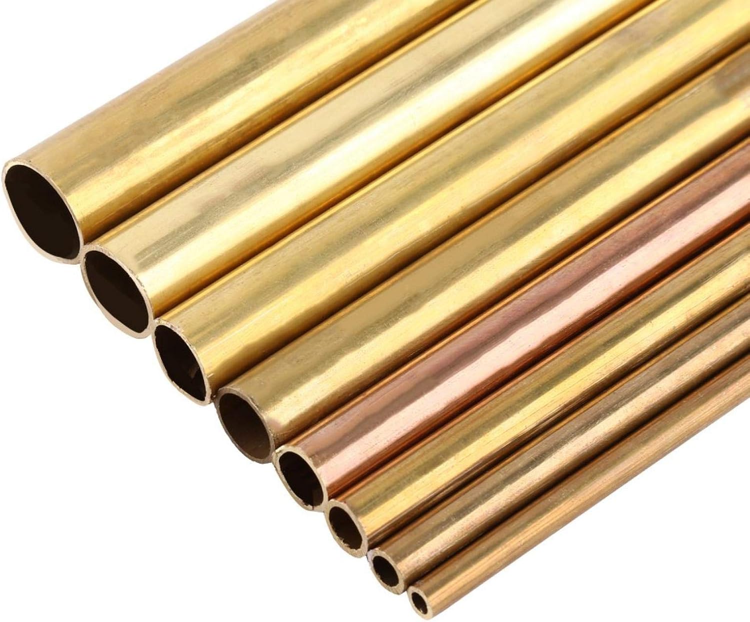 Brass Tubing Seamless 6mm-20mm OD x 1mm Wall Thickness 500mm Length Round Pipe for Pneumatic Components Air Pressure Systems Industrial Use