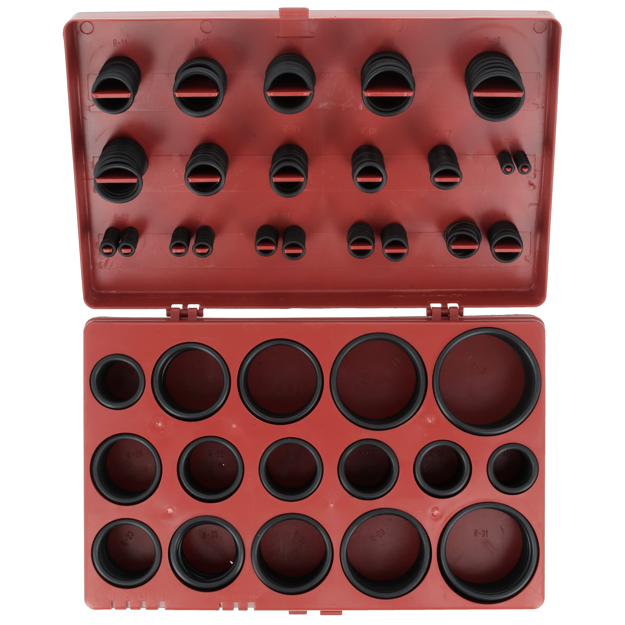 Restagraf - Coffret d'Assortiment de 408 Joints Toriques - Diamètre de 3 à 22 mm - Étanchéité Polyvalente pour Air, Eau, Huile - Rangement Pratique Atelier - Réf. 53