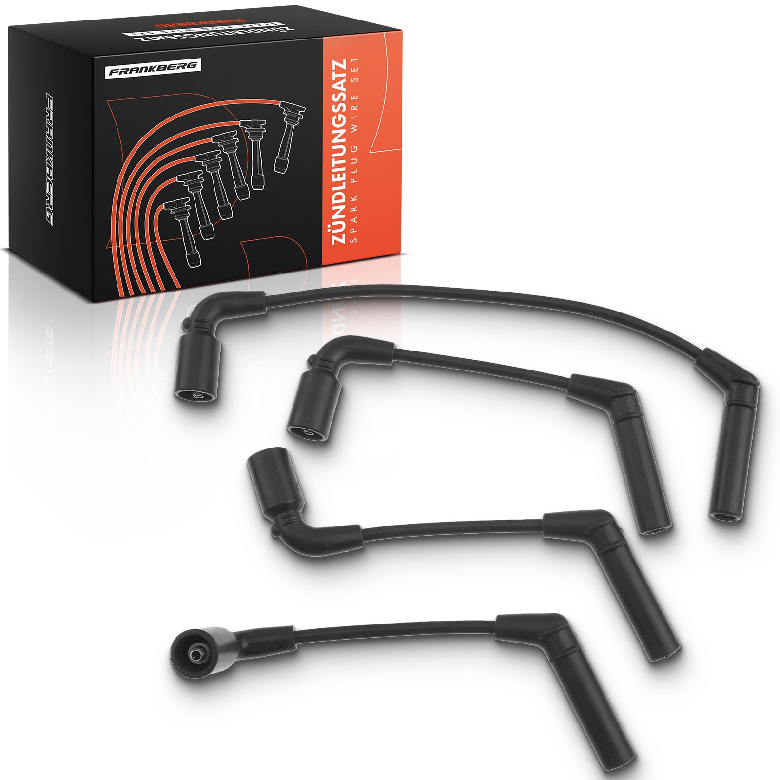 Frankberg 4x Set cavi di accensione Compatibile con Matiz M200 M250 1.0 Aveo/Kalos Compatto T200 1.2 Matiz M100 M150 1.0 Kalos KLAS 1.2 Aveo/Kalos Compatto T250 T255 1.2 Replace# 96288956
