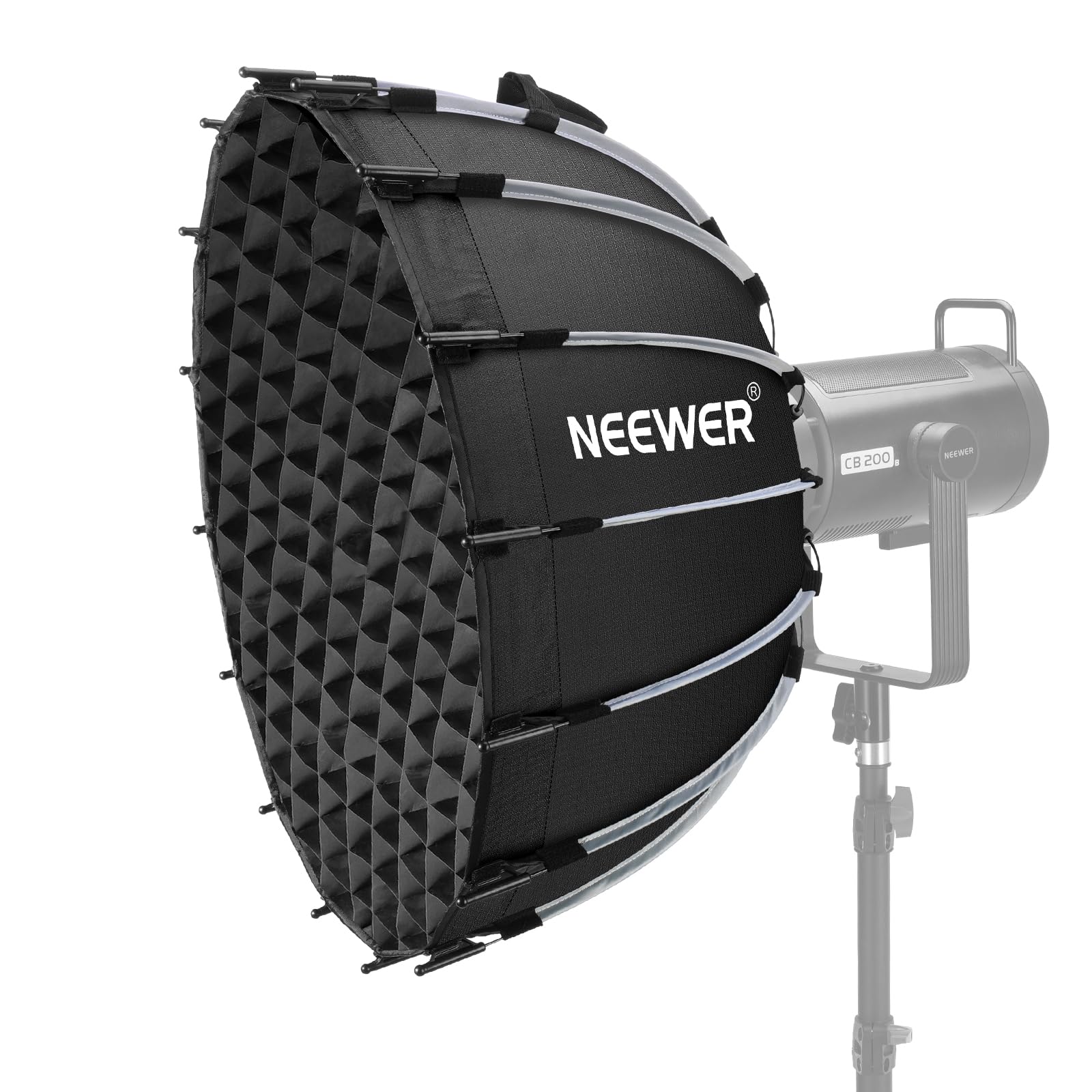 NEEWER Parabolic Softbox Kit, 23.6" Bowens Mount Soft Box with Light Diffusers for Studio Photography Video Recording Streaming Lighting Compatible with Aputure 120d Compatible with Godox SL60w, NS71P