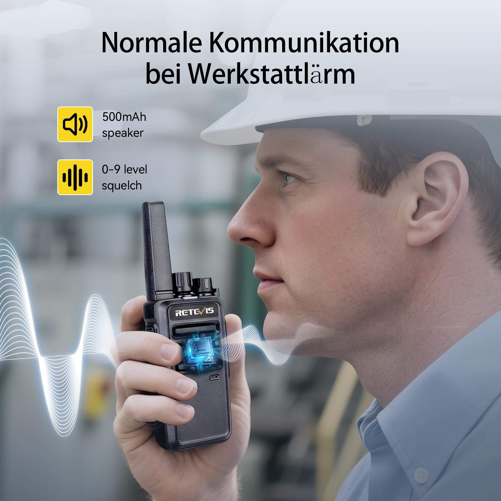 Retevis RT668 Funkgerät, Walkie Talkie Professionell Robustes, Funkgeräte Set Headset, 6 Wege Ladegerät, PMR446, VOX Handfunkgeräte mit Großer Reichweite für Hersteller,Lagerhaus(6 Stück, Schwarz)