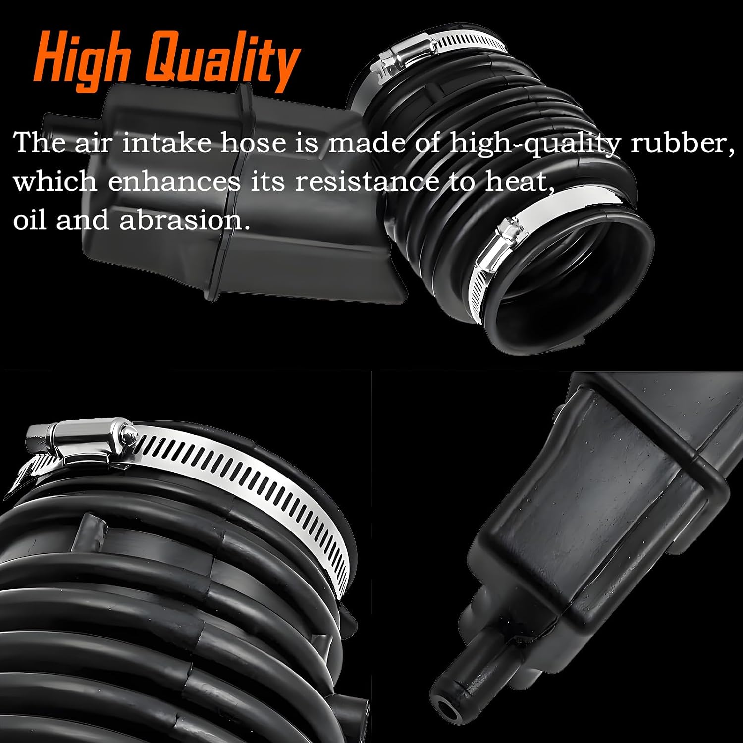 Air Intake Hose Compatible with Nissan Murano Quest 2009-2013 Intake Filter Tube Replace# 16576-1AA1A 696-039 Air Intake Duct Tube Boot