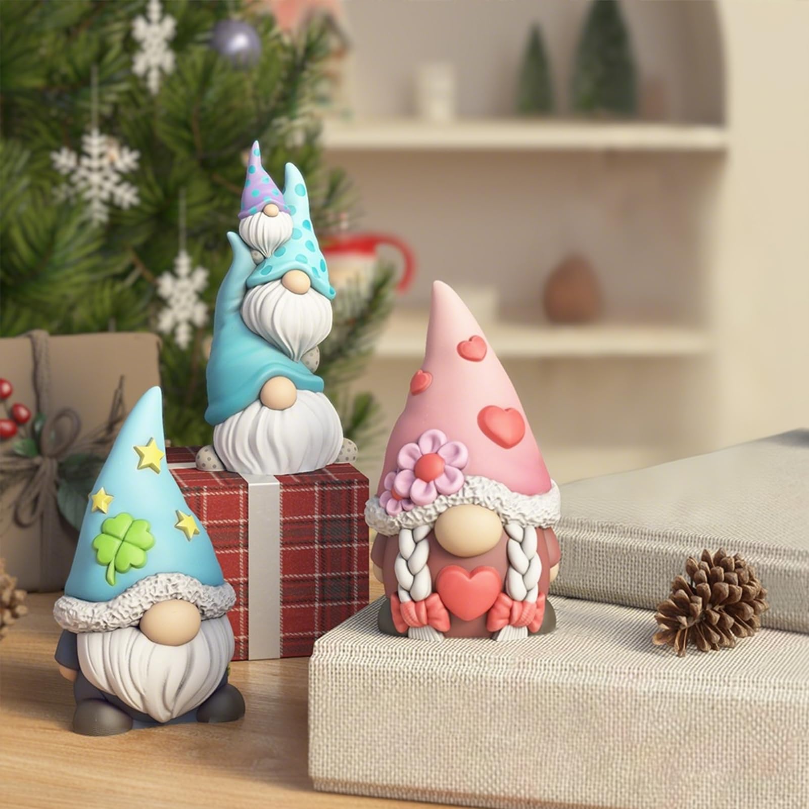 3er Set Ostergnome Silikonformen: Wichtel-Gießformen Für Kerzen, Harz & Deko - Ideal Für Osterbasteln