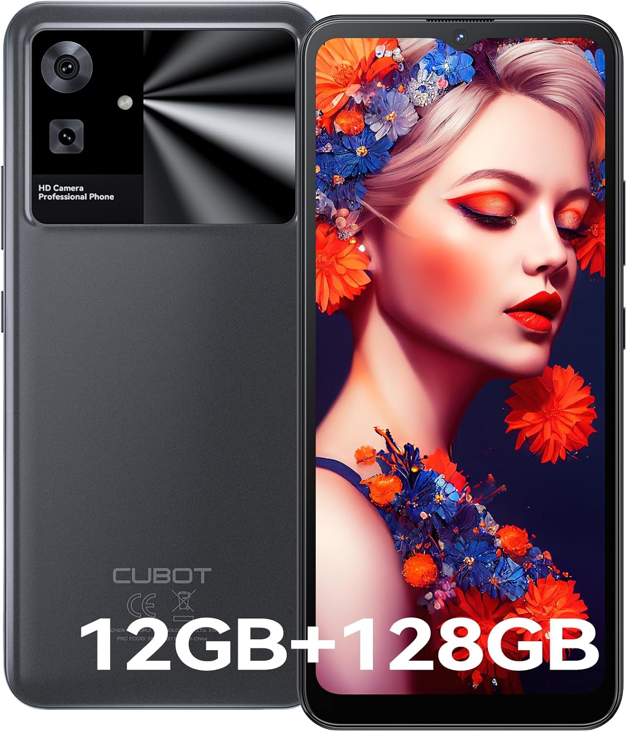 CUBOT Note 21 Smartphone 12GB(6GB+6GB) RAM 128GB ROM TF 1TB Expand 6,56” Bildschirm Android 13 Hand…