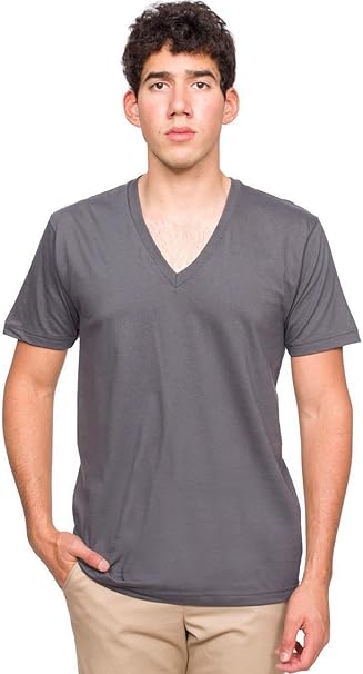 American Apparel Men's Unisex Fine Jersey Short-Sleeve V-Neck | Amazon.com