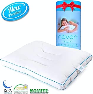 Orthopedic Contour Neck Pillow for Sleeping | Adjustable Ergonomic Design Side and Back Sleepers | Chiropractic Cervical Support Pillow for Neck Back Shoulder Pain Relief | No Memory Foam-Cotton Cover - coolthings.us