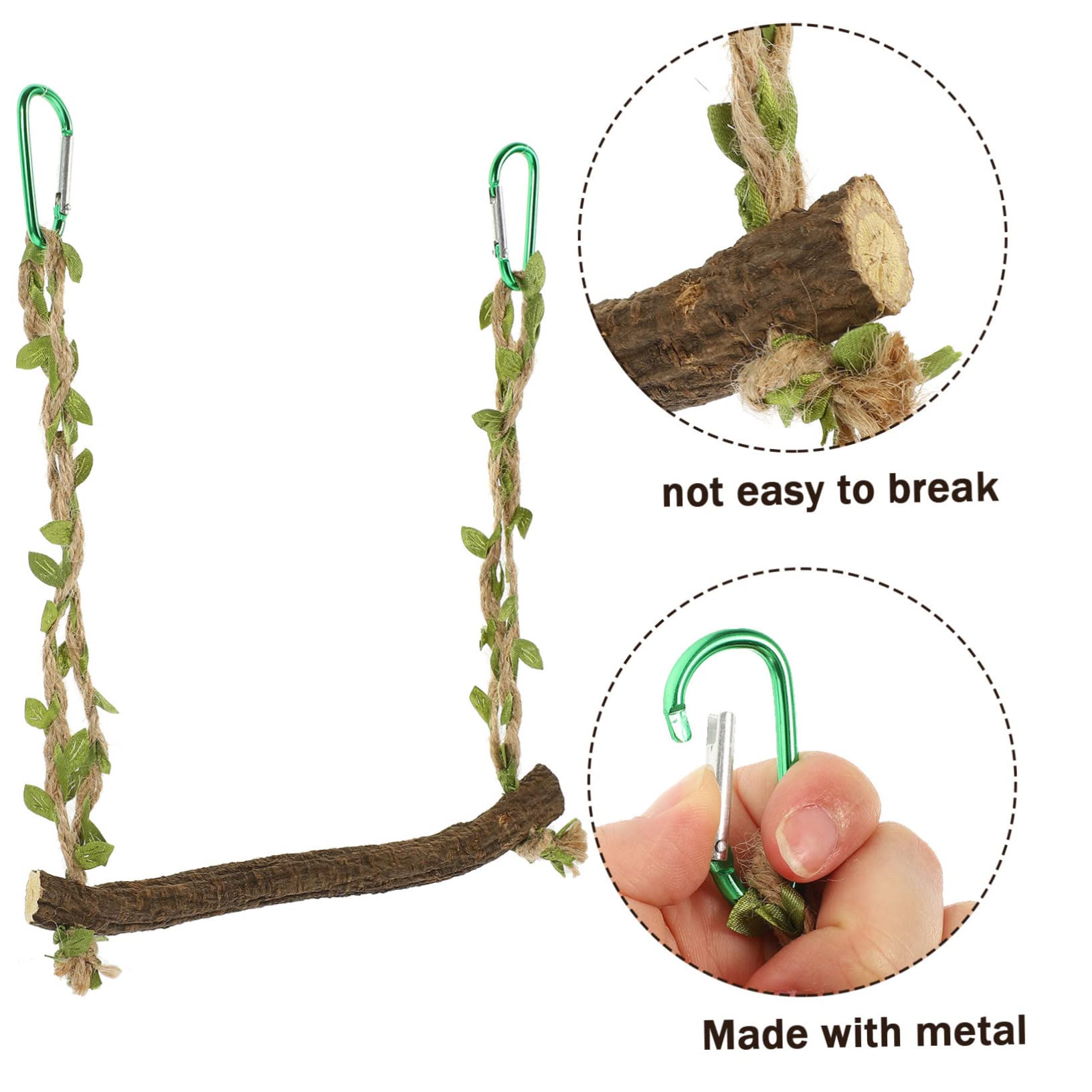 VANZACK 5stücke Pet Bird Swing Aus Natürlichem Holz Papageien Und Wellensittichspielzeug Für Käfige Hängendes Kauspielzeug Entspannen Und Spielen Robust Und Langlebig