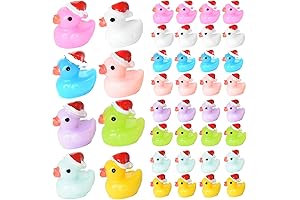 50-Piece Christmas Mini Resin Ducks