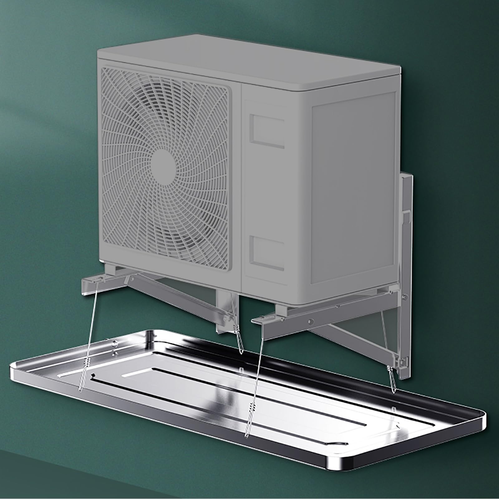 Bac Condensat Climatisation Bac Récupération Condensat Climatiseur - Acier Inox - Universal Mini-Split/ Fenêtre - Tuyau 5m Inclus - 84x39cm Ou 93x44cm Bac Condensat Climatiseur