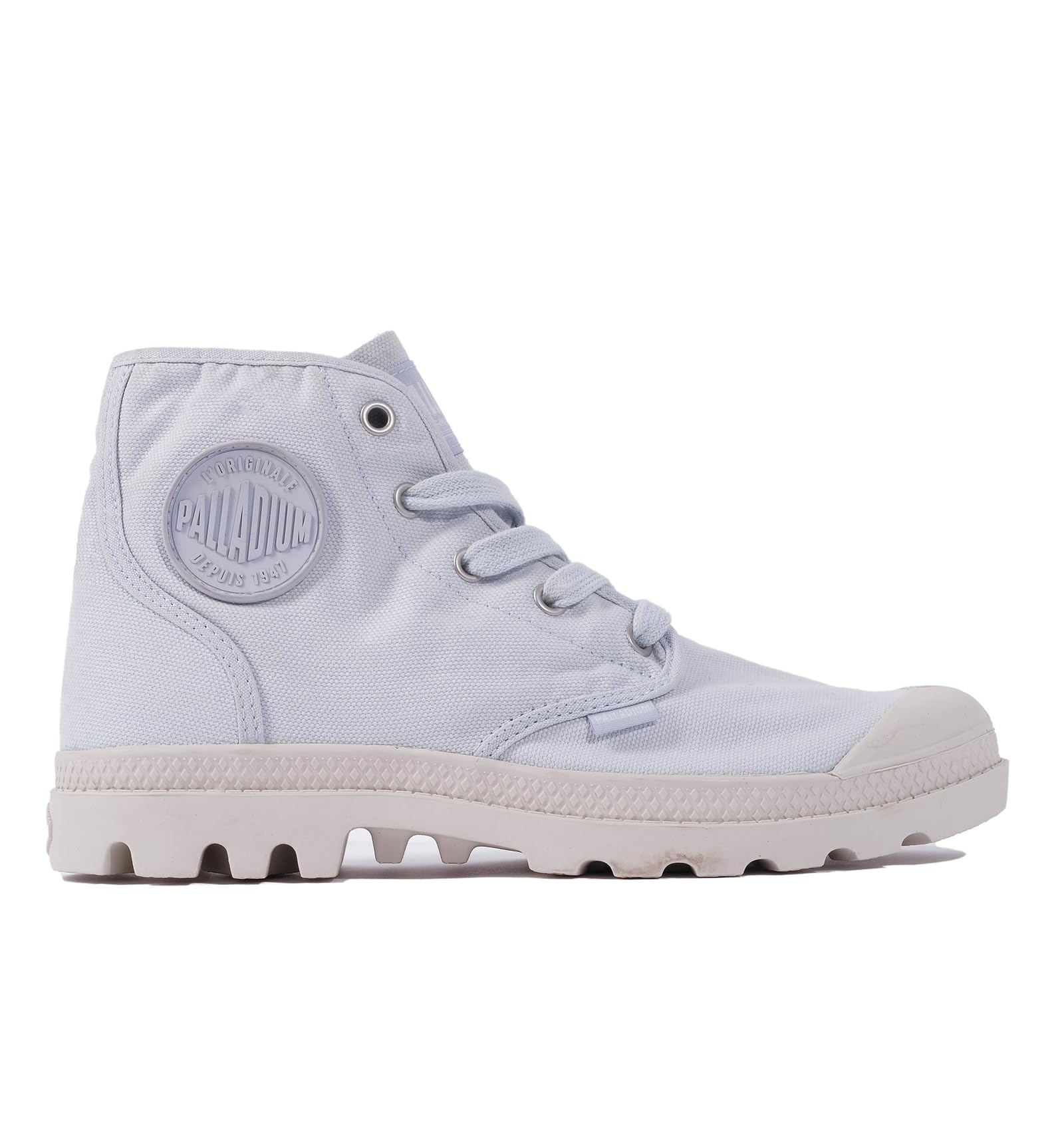 Palladium Unisex Pampa Hi Cotton Sneaker - EVA Insole Authentic Look - Vegan Friendly, Blue Art, 5 UK