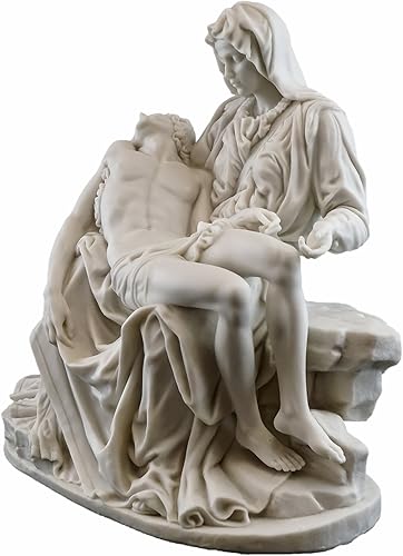 Miniatura 2 de Top Collection La Pieta by Michelangelo Statue - Réplica de grado museo en resina esculpida de alta calidad figura de 10 pulgadas de alto con