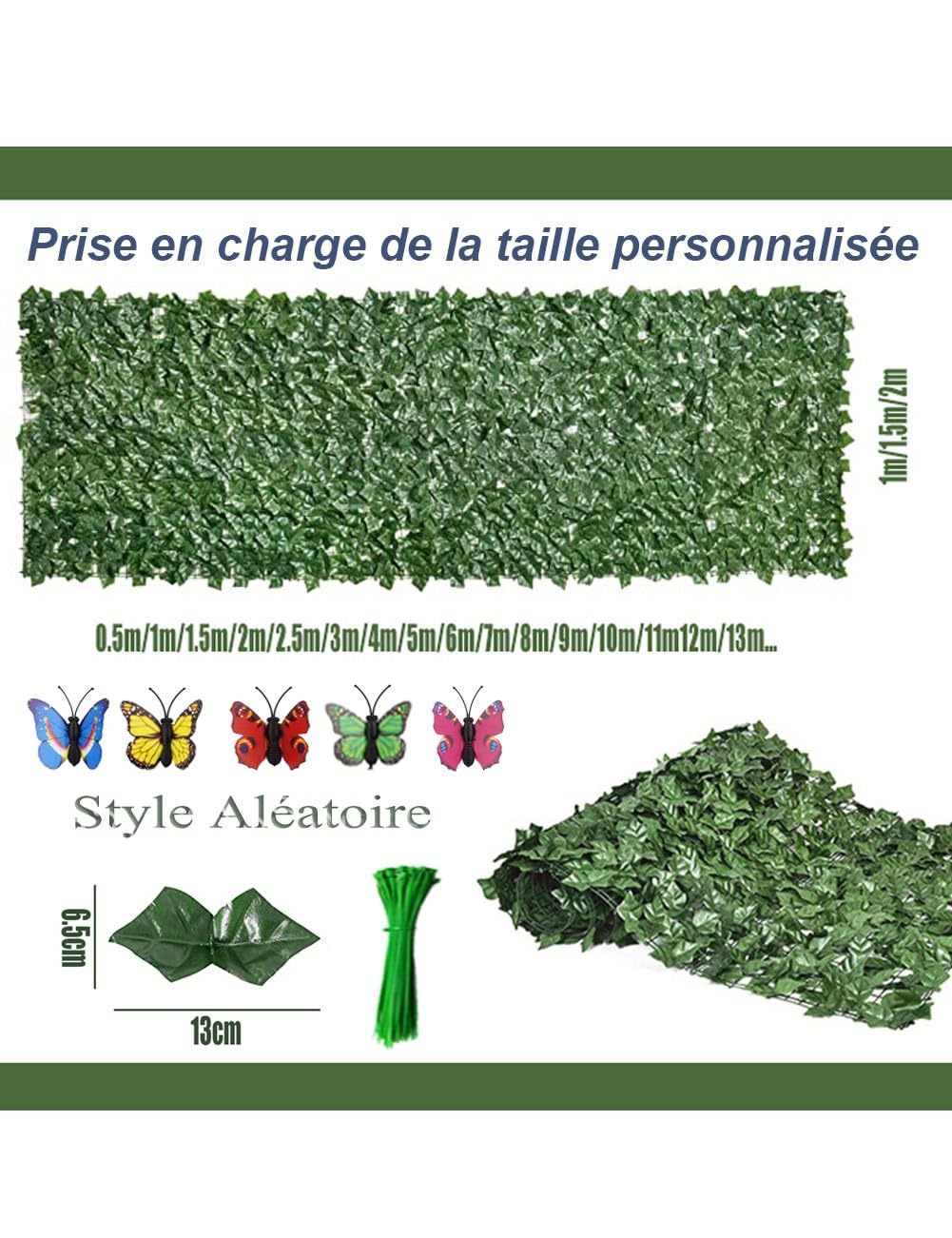 Haie Artificielle 1.5x3m/4.92 x 9.84ft,Décorer le jardin, la clôture, le balcon, la terrasse, le dernier choix